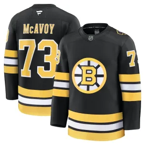 Fanatics Boston Bruins Charlie Mcavoy 25/26 Home Premium Trikot - Herren (Schwarz)