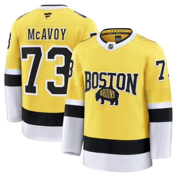Fanatics Boston Bruins Charlie Mcavoy 25/26 Premium Stadium Series Trikot - Herren (Gold)