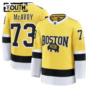 Fanatics Boston Bruins Charlie Mcavoy 25/26 Premium Stadium Series Trikot - Kinder (Gold)