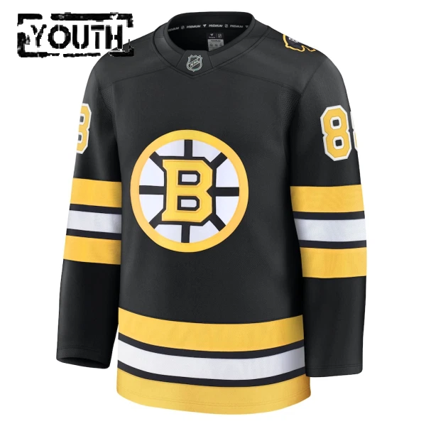 Fanatics Boston Bruins David Pastrnak 25/26 Home Premium Trikot - Kinder (Schwarz)