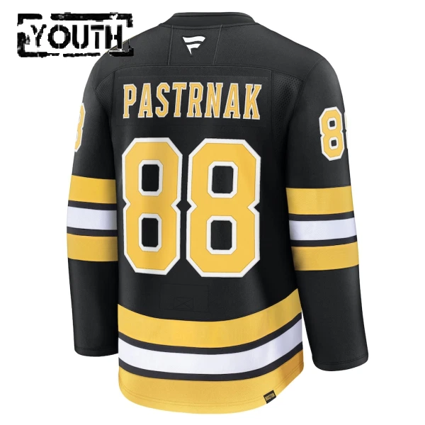 Fanatics Boston Bruins David Pastrnak 25/26 Home Premium Trikot - Kinder (Schwarz)