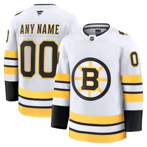 Fanatics Boston Bruins Personalisiert 25/26 Away Premium Trikot - Herren (Weiss)