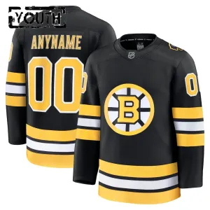 Fanatics Boston Bruins Personalisiert 25/26 Home Premium Trikot - Kinder (Schwarz)