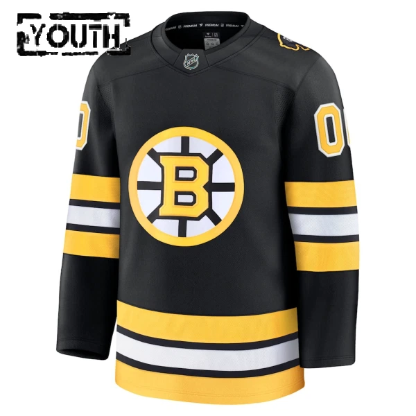 Fanatics Boston Bruins Personalisiert 25/26 Home Premium Trikot - Kinder (Schwarz)