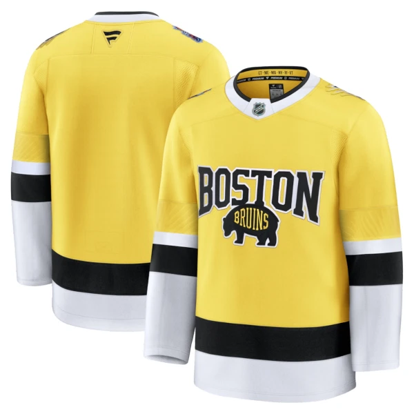 Fanatics Boston Bruins Personalisiert 25/26 Premium Stadium Series Trikot - Herren (Gold)