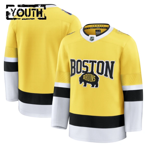 Fanatics Boston Bruins Personalisiert 25/26 Premium Stadium Series Trikot - Kinder (Gold)
