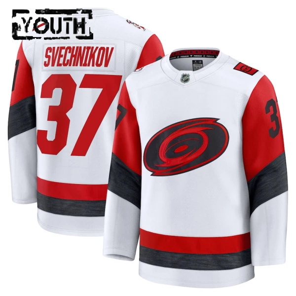 Fanatics Carolina Hurricanes Andrei Svechnikov 25/26 Away Premium Trikot - Kinder (Weiss)