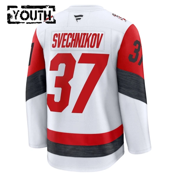 Fanatics Carolina Hurricanes Andrei Svechnikov 25/26 Away Premium Trikot - Kinder (Weiss)