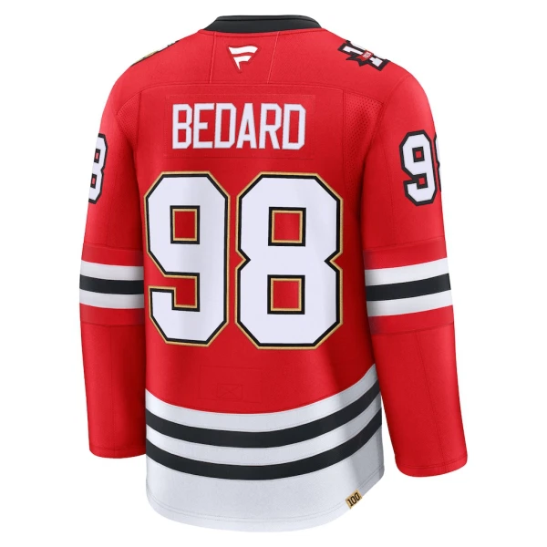 Fanatics Chicago Blackhawks Centennial Connor Bedard 25/26 Premium Trikot - Herren (Rot)