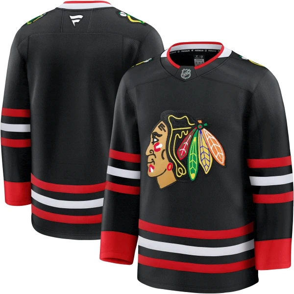 Fanatics Chicago Blackhawks Personalisiert 25/26 Alternate Premium Trikot - Herren (Schwarz)