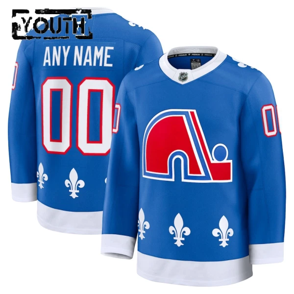Fanatics Colorado Avalanche Heritage Personalisiert 25/26 Alternate Premium Trikot - Kinder (Blau)