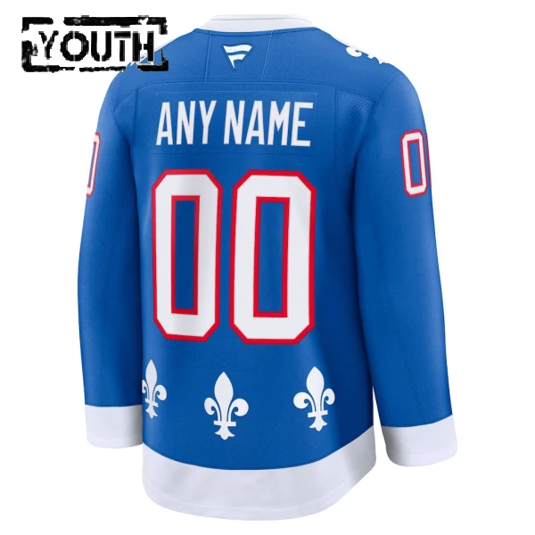 Fanatics Colorado Avalanche Heritage Personalisiert 25/26 Alternate Premium Trikot - Kinder (Blau)