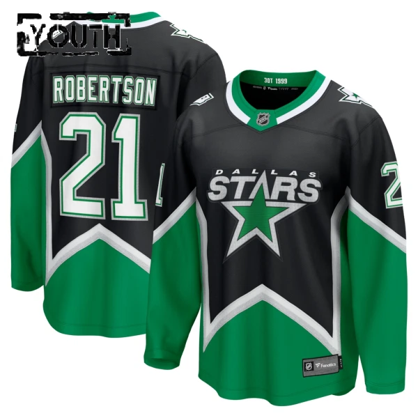 Fanatics Dallas Stars Jason Robertson 25/26 Alternate Premium Trikot - Kinder (Schwarz)