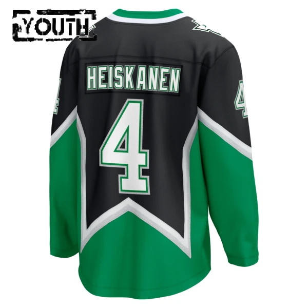 Fanatics Dallas Stars Miro Heiskanen 25/26 Alternate Premium Trikot - Kinder (Schwarz)