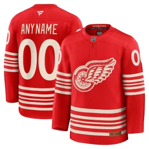 Fanatics Detroit Red Wings Centennial Personalisiert 25/26 Premium Trikot - Herren (Rot)