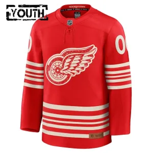 Fanatics Detroit Red Wings Centennial Personalisiert 25/26 Premium Trikot - Kinder (Rot)