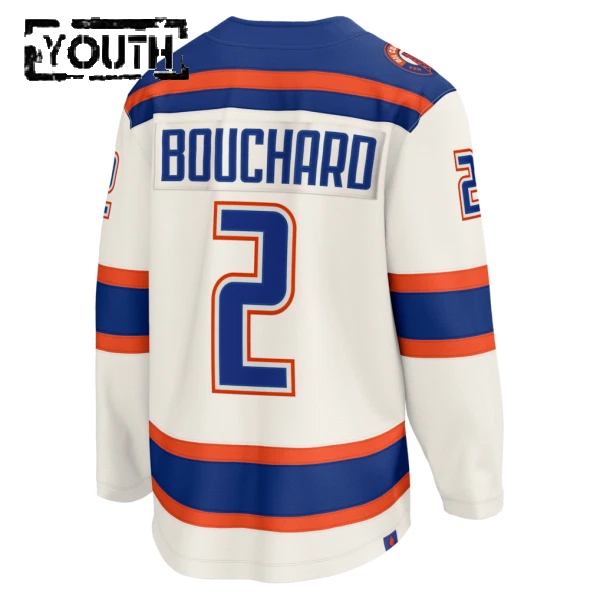 Fanatics Edmonton Oilers Evan Bouchard 25/26 Alternate Premium Trikot - Kinder (Weiss)