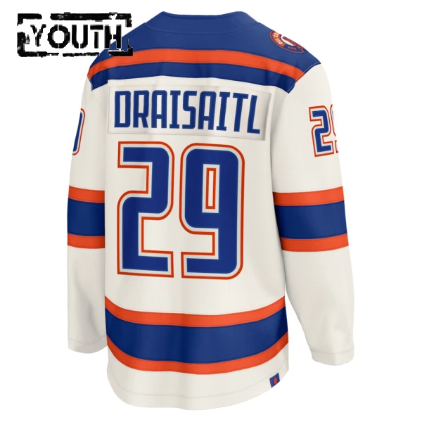 Fanatics Edmonton Oilers Leon Draisaitl 25/26 Alternate Premium Trikot - Kinder (Weiss)