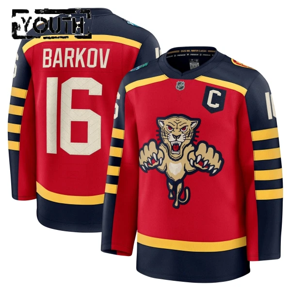 Fanatics Florida Panthers Aleksander Barkov 25/26 Premium Winter Classic Trikot - Kinder (Rot)