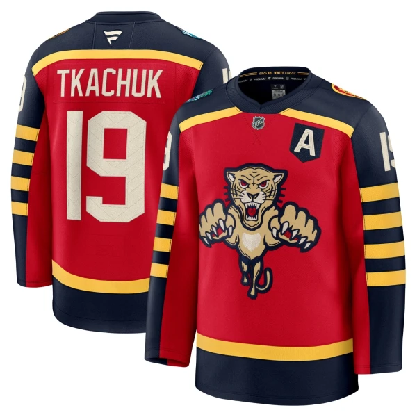 Fanatics Florida Panthers Matthew Tkachuk 25/26 Premium Winter Classic Trikot - Herren (Rot)