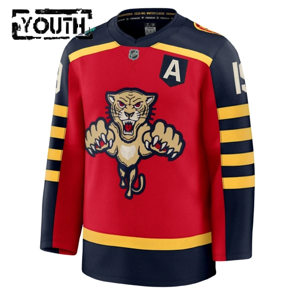 Fanatics Florida Panthers Matthew Tkachuk 25/26 Premium Winter Classic Trikot - Kinder (Rot)