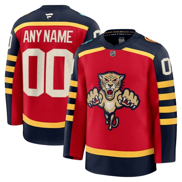 Fanatics Florida Panthers Personalisiert 25/26 Premium Winter Classic Trikot - Herren (Rot)