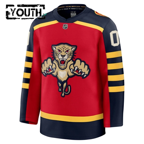 Fanatics Florida Panthers Personalisiert 25/26 Premium Winter Classic Trikot - Kinder (Rot)