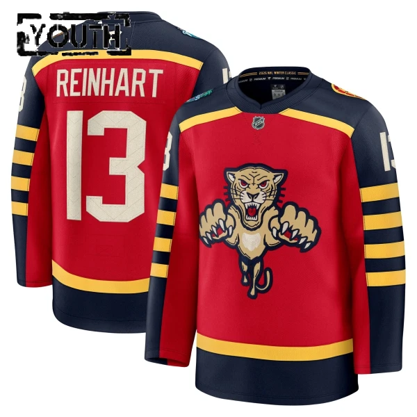 Fanatics Florida Panthers Sam Reinhart 25/26 Premium Winter Classic Trikot - Kinder (Rot)