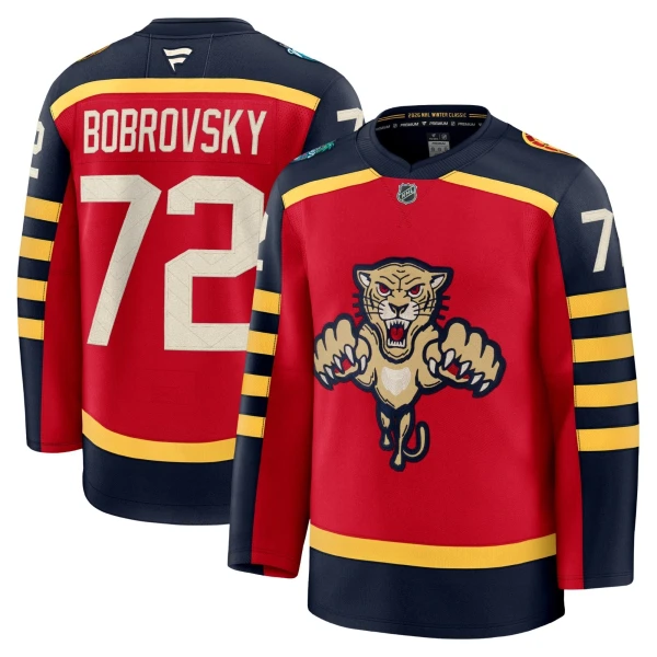 Fanatics Florida Panthers Sergei Bobrovsky 25/26 Premium Winter Classic Trikot - Herren (Rot)