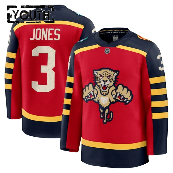 Fanatics Florida Panthers Seth Jones 25/26 Premium Winter Classic Trikot - Kinder (Rot)