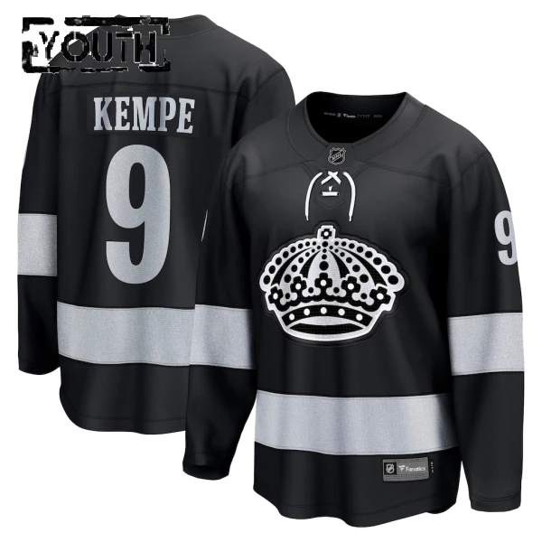 Fanatics Los Angeles Kings Adrian Kempe 25/26 Alternate Premium Trikot - Kinder (Schwarz)