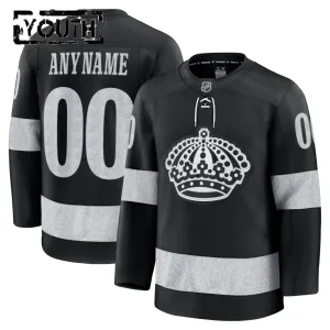 Fanatics Los Angeles Kings Personalisiert 25/26 Alternate Premium Trikot - Kinder (Schwarz)
