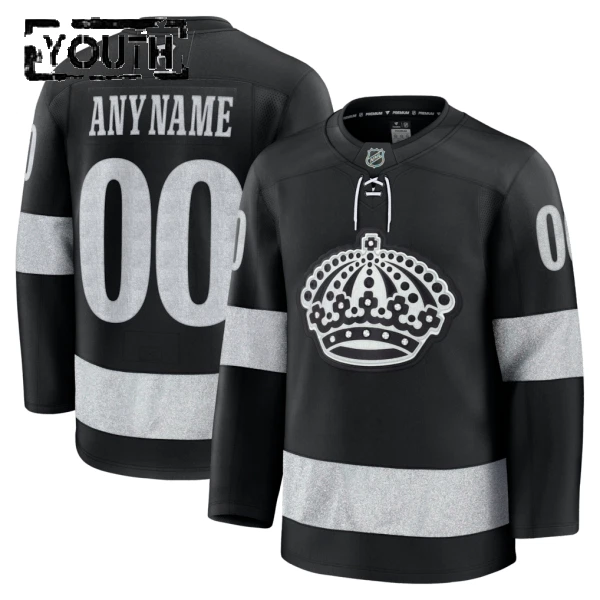 Fanatics Los Angeles Kings Personalisiert 25/26 Alternate Premium Trikot - Kinder (Schwarz)