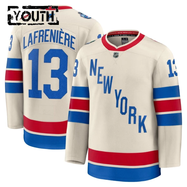 Fanatics New York Rangers Alexis Lafreniere 25/26 Premium Winter Classic Trikot - Kinder (Weiss)