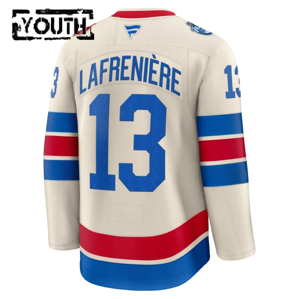 Fanatics New York Rangers Alexis Lafreniere 25/26 Premium Winter Classic Trikot - Kinder (Weiss)