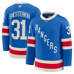 Fanatics New York Rangers Centennial Igor Shesterkin 25/26 Premium Trikot - Herren (Blau)