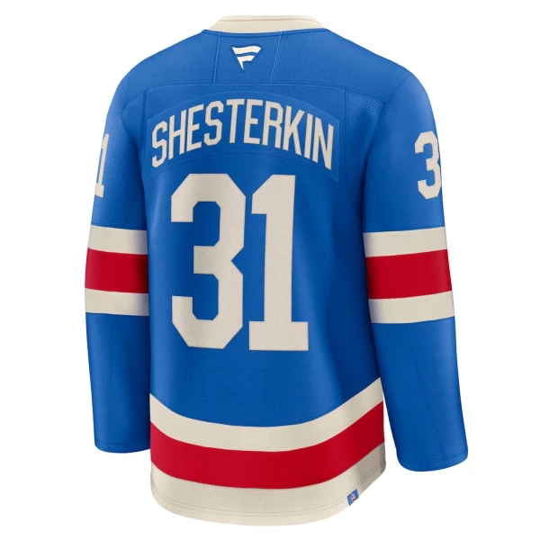 Fanatics New York Rangers Centennial Igor Shesterkin 25/26 Premium Trikot - Herren (Blau)