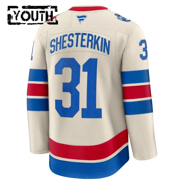 Fanatics New York Rangers Igor Shesterkin 25/26 Premium Winter Classic Trikot - Kinder (Weiss)