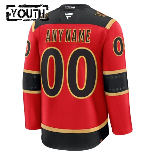 Fanatics Ottawa Senators Personalisiert 25/26 Alternate Premium Trikot - Kinder (Rot)