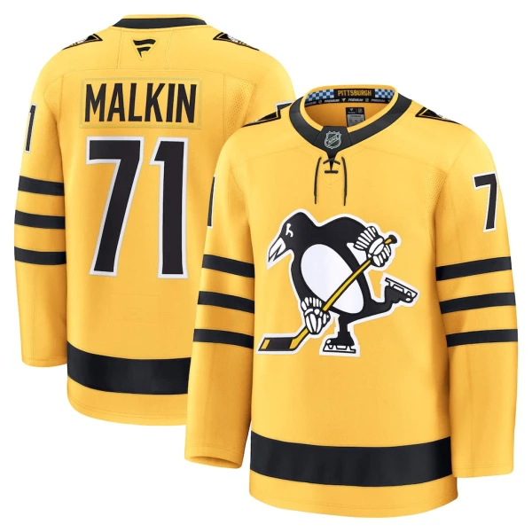 Fanatics Pittsburgh Penguins Evgeni Malkin 25/26 Alternate Premium Trikot - Herren (Gold)