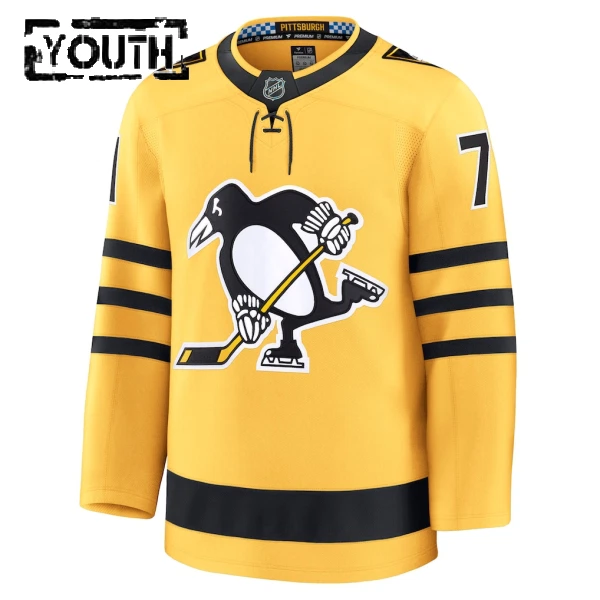Fanatics Pittsburgh Penguins Evgeni Malkin 25/26 Alternate Premium Trikot - Kinder (Gold)