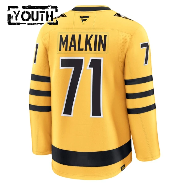 Fanatics Pittsburgh Penguins Evgeni Malkin 25/26 Alternate Premium Trikot - Kinder (Gold)