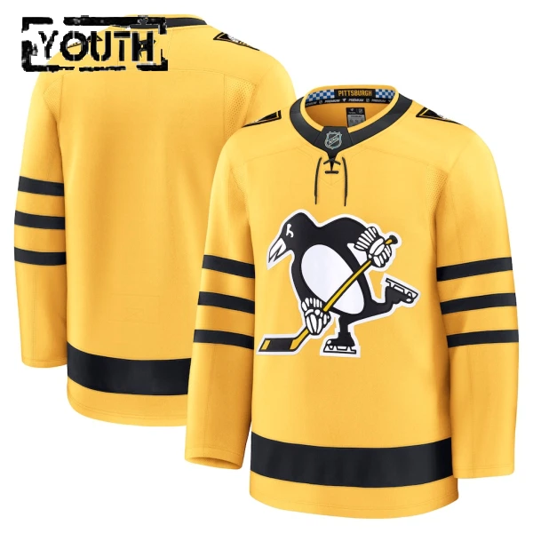 Fanatics Pittsburgh Penguins Personalisiert 25/26 Alternate Premium Trikot - Kinder (Gold)