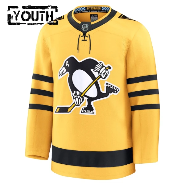 Fanatics Pittsburgh Penguins Personalisiert 25/26 Alternate Premium Trikot - Kinder (Gold)