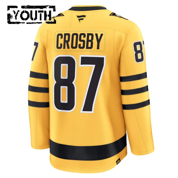 Fanatics Pittsburgh Penguins Sidney Crosby 25/26 Alternate Premium Trikot - Kinder (Gold)