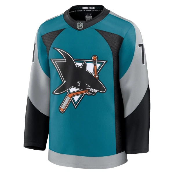 Fanatics San Jose Sharks Macklin Celebrini 25/26 Alternate Premium Trikot - Herren (Teal)