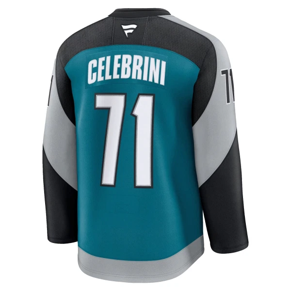 Fanatics San Jose Sharks Macklin Celebrini 25/26 Alternate Premium Trikot - Herren (Teal)