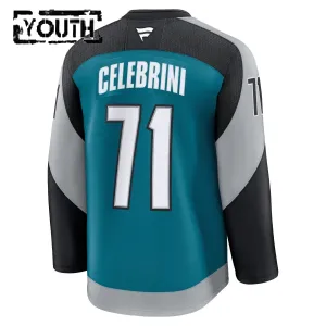 Fanatics San Jose Sharks Macklin Celebrini 25/26 Alternate Premium Trikot - Kinder (Teal)