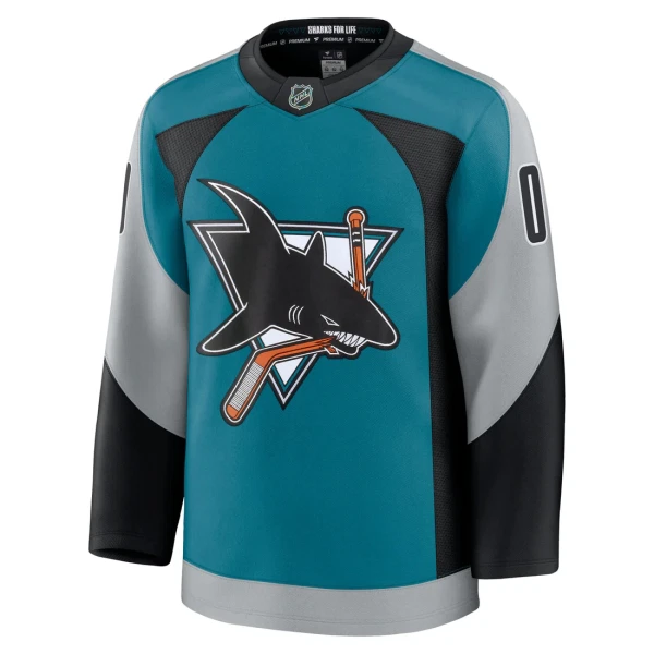 Fanatics San Jose Sharks Personalisiert 25/26 Alternate Premium Trikot - Herren (Teal)