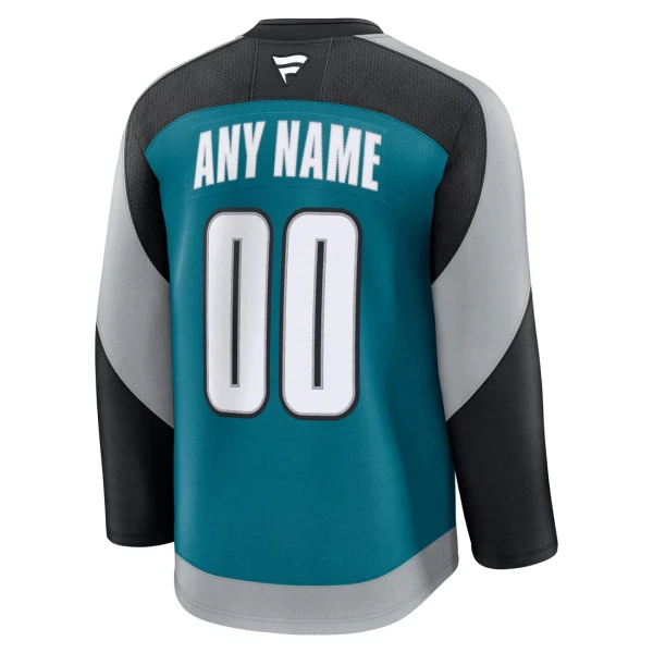 Fanatics San Jose Sharks Personalisiert 25/26 Alternate Premium Trikot - Herren (Teal)